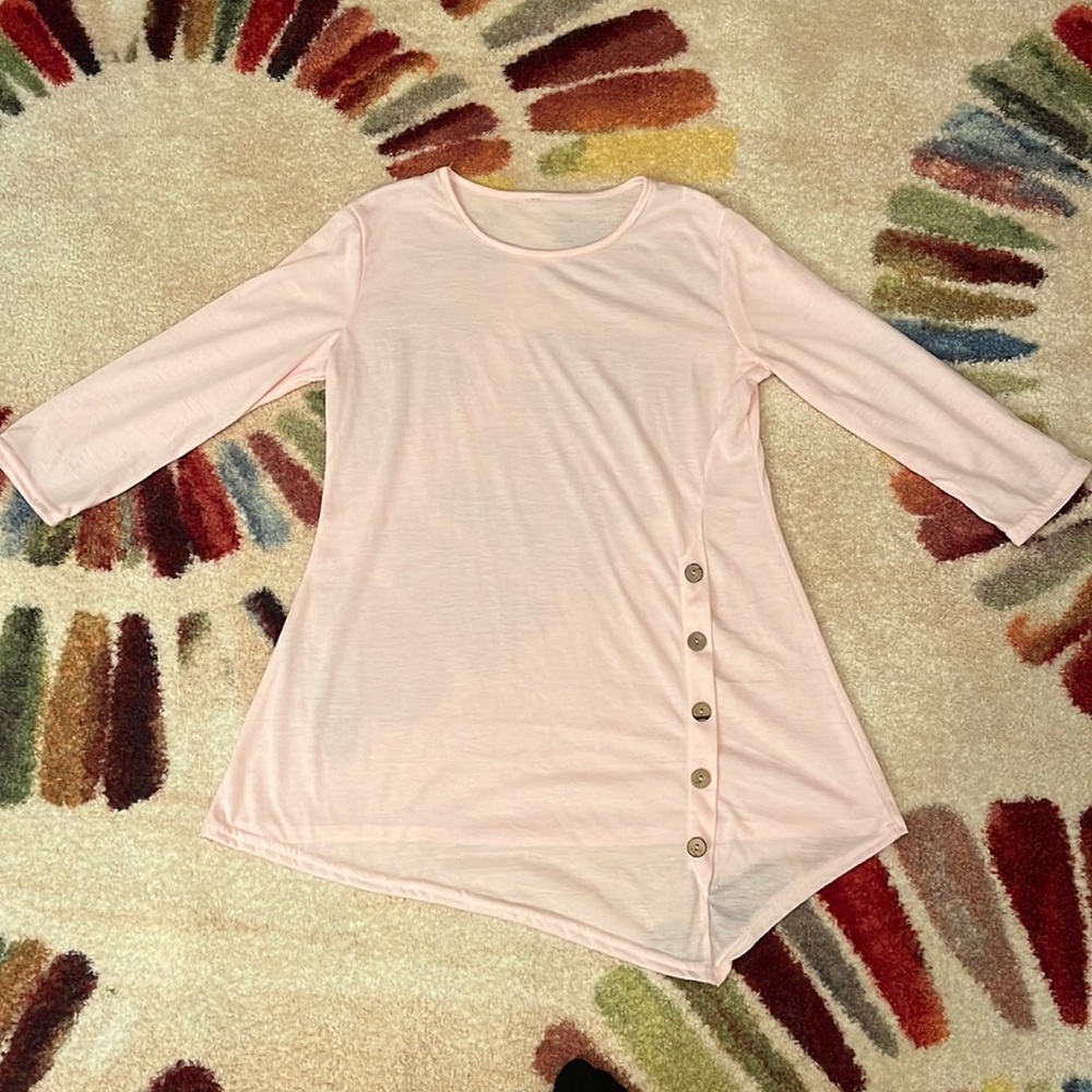 Light pink tunic with buttons